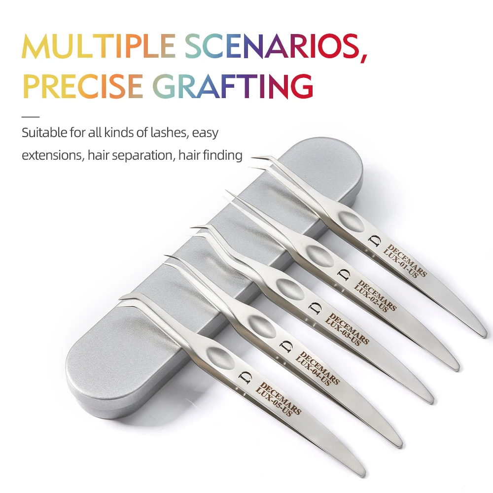 DeceMars まつげエクステンションピンセット 5 色
