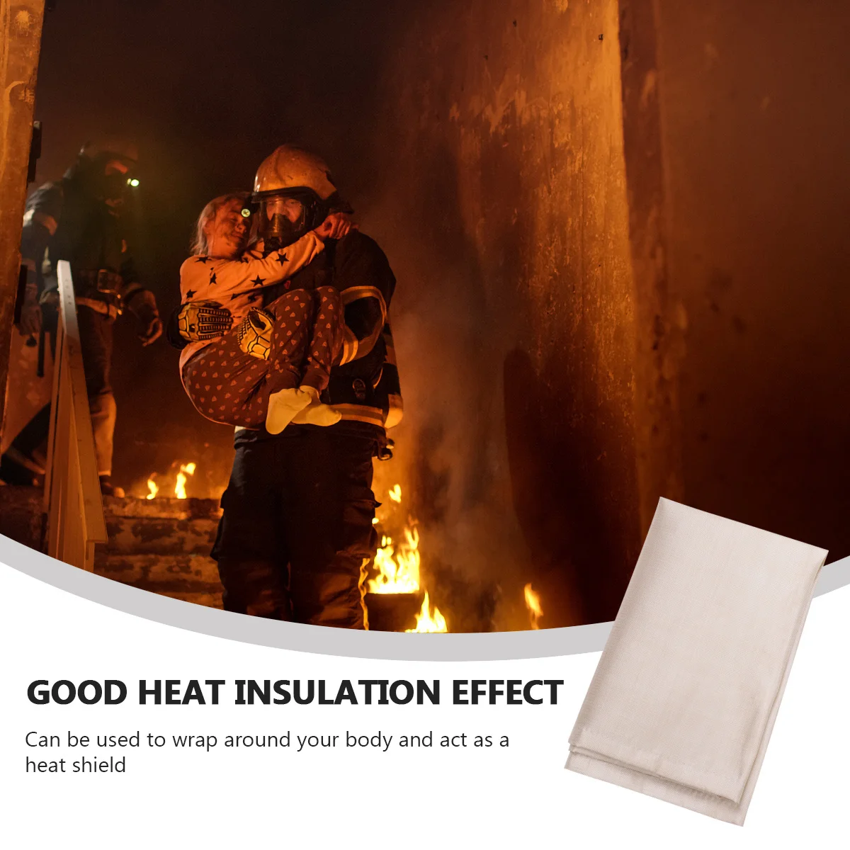 1 قطعة مقاومة درجات الحرارة العالية بطانية حريق لهب القماش للمنزل المطبخ التخييم الطوارئ العزل الحراري النار #3