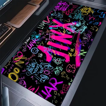 Podkładka pod mysz Laptop Kolorowe Graffiti Podkładka pod klawiaturę Komputerowa League of Legends Arcane Podkładka na biurko PC Anime Girl Podkładka pod mysz Jinx Mata stołowa