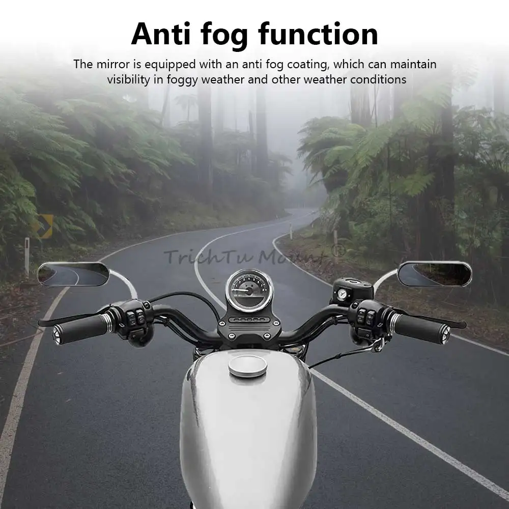 M8/M10 Motorcycle Rearview Mirror Side Handlebar Mirrors Aluminum For Harley Touring Kawasaki Vulcan Suzuki Honda Victory Indian
