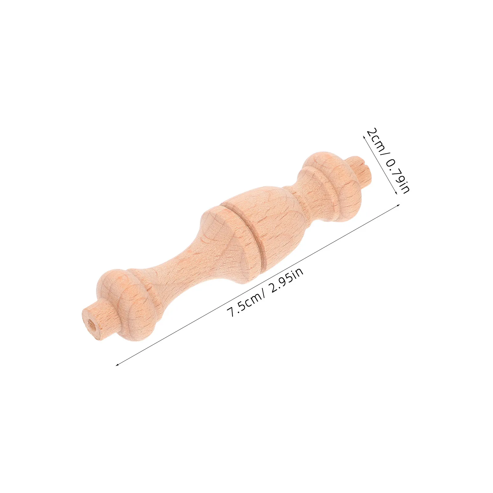 6Pcs Premium Solid Wood Gourd Form Decorative Spindles Mini Roman Pillars Unpainted Wooden Balusters for Cabinets Furniture