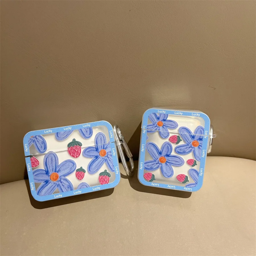 Hoa Dễ Thương Dành Cho Tai Nghe Airpods 2 1 Ốp Tai Nghe Không Dây Trường Hợp Cho Airpods Pro 3 Tai Nghe Chụp Tai Bảo Vệ Hộp Phụ Kiện