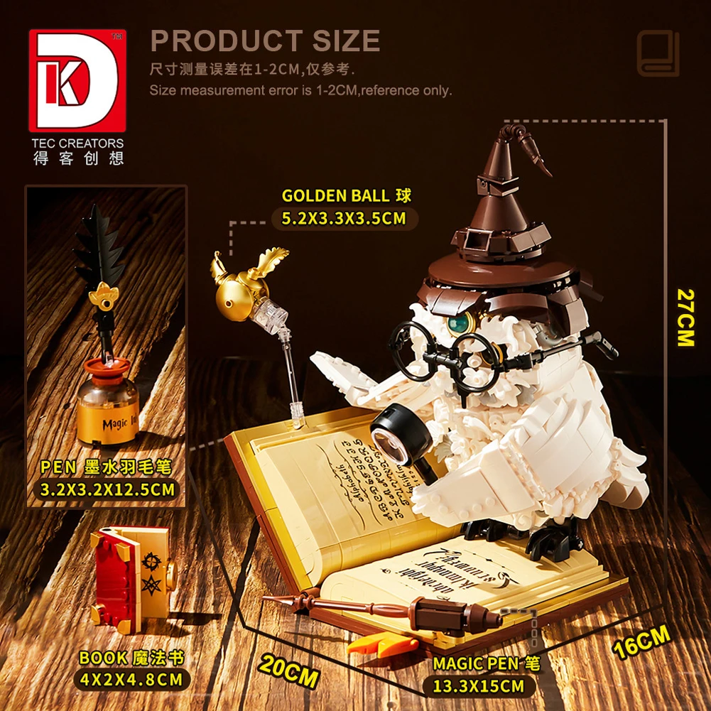 Magic Animal Series Model Magic Cat Dog Doctor Owl Building Block with Light Multi-scene Pellet MOC Assemble Brick Toy Creative