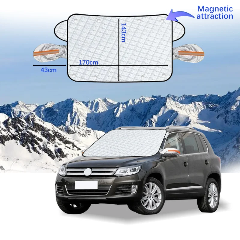 

Car Windshield Cover Magnet Winter Window Snow Shield Anti Frost Auto Front Window Snow Cover For Volkswagen Tiguan