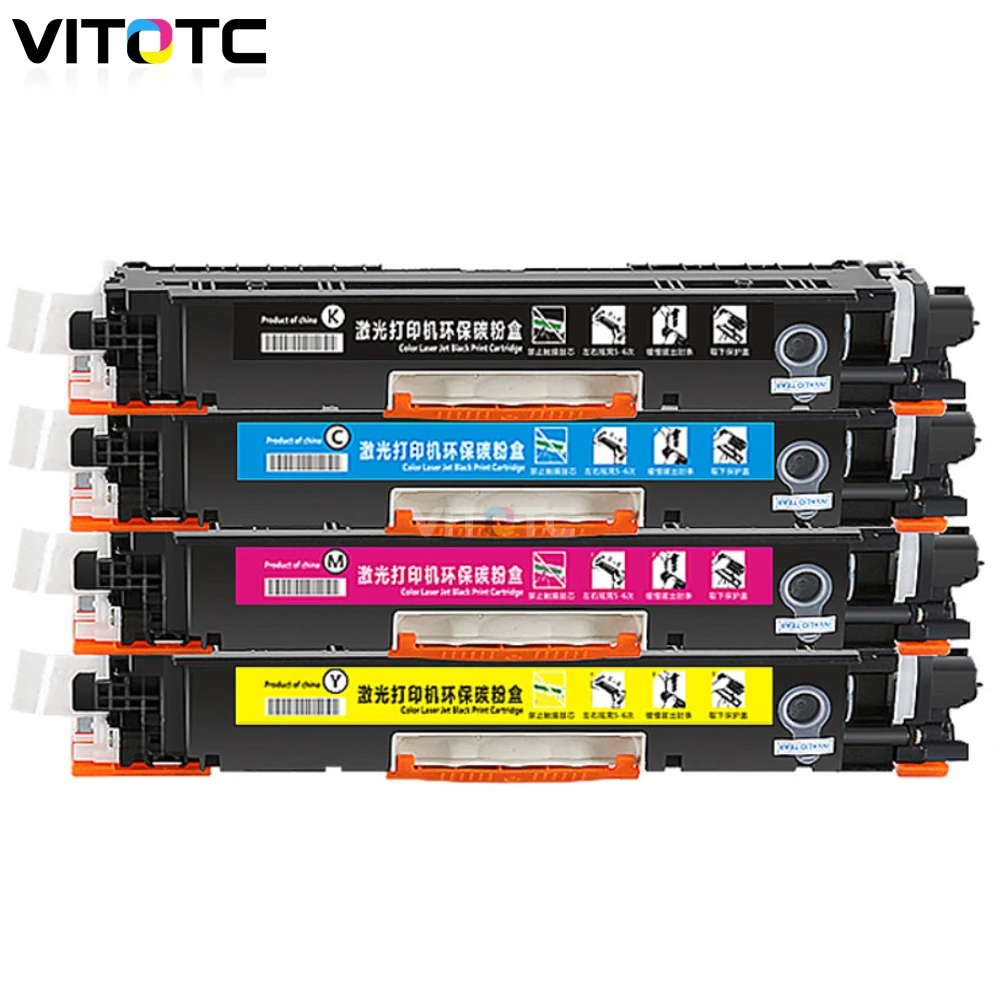 

4 картриджа с тонером, совместимые с HP LaserJet Pro CP1020, CP1021, CP1022, CP1023, CP1025nw, CP1026nw, CP1027nw, CE310A-CE313A