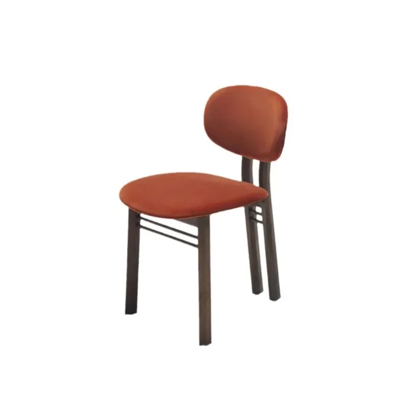 Medieval household, solid wood simple backrest dining chair