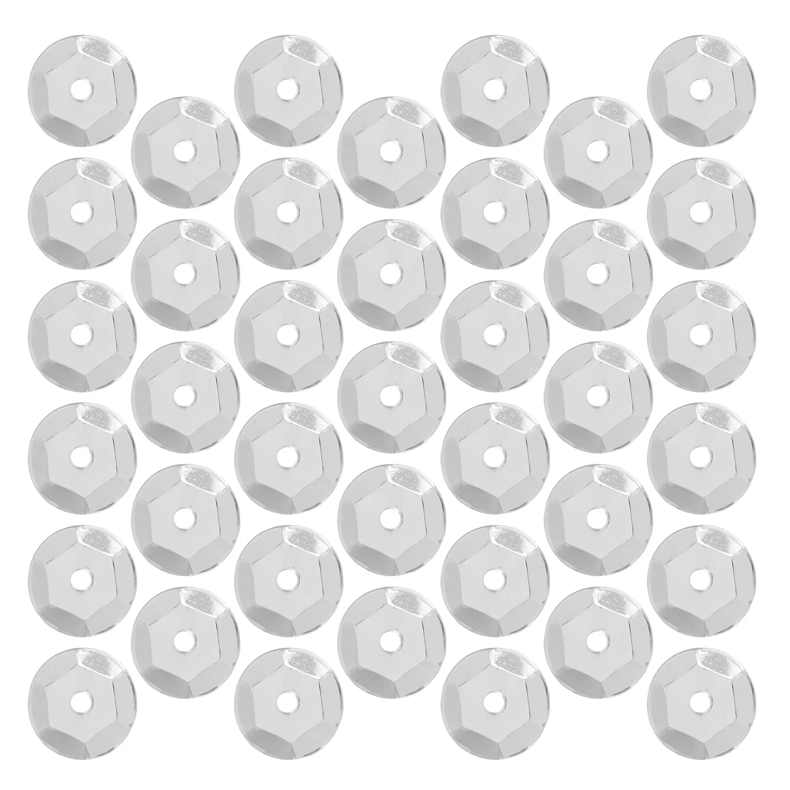 

800Pcs 8Mm Round Curved Silver Iridescent Sequins Loose Sparkle Embroidery Craft Sewing DIY Accessories for Clothing Stationery