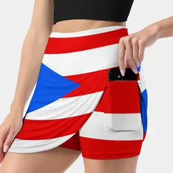 Puerto Rico Flag Women's skirt Aesthetic skirts New Fashion Short Skirts Flag Banner International State Patriot Country