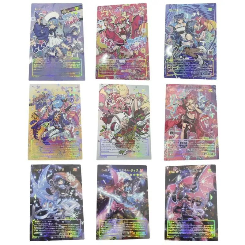 Yu-Gi-Oh flash card LiveTwin Lil-la Treat Ki-sikil Frost 4 versions DIY Laser Relief series Action Toy Figures Game Collection