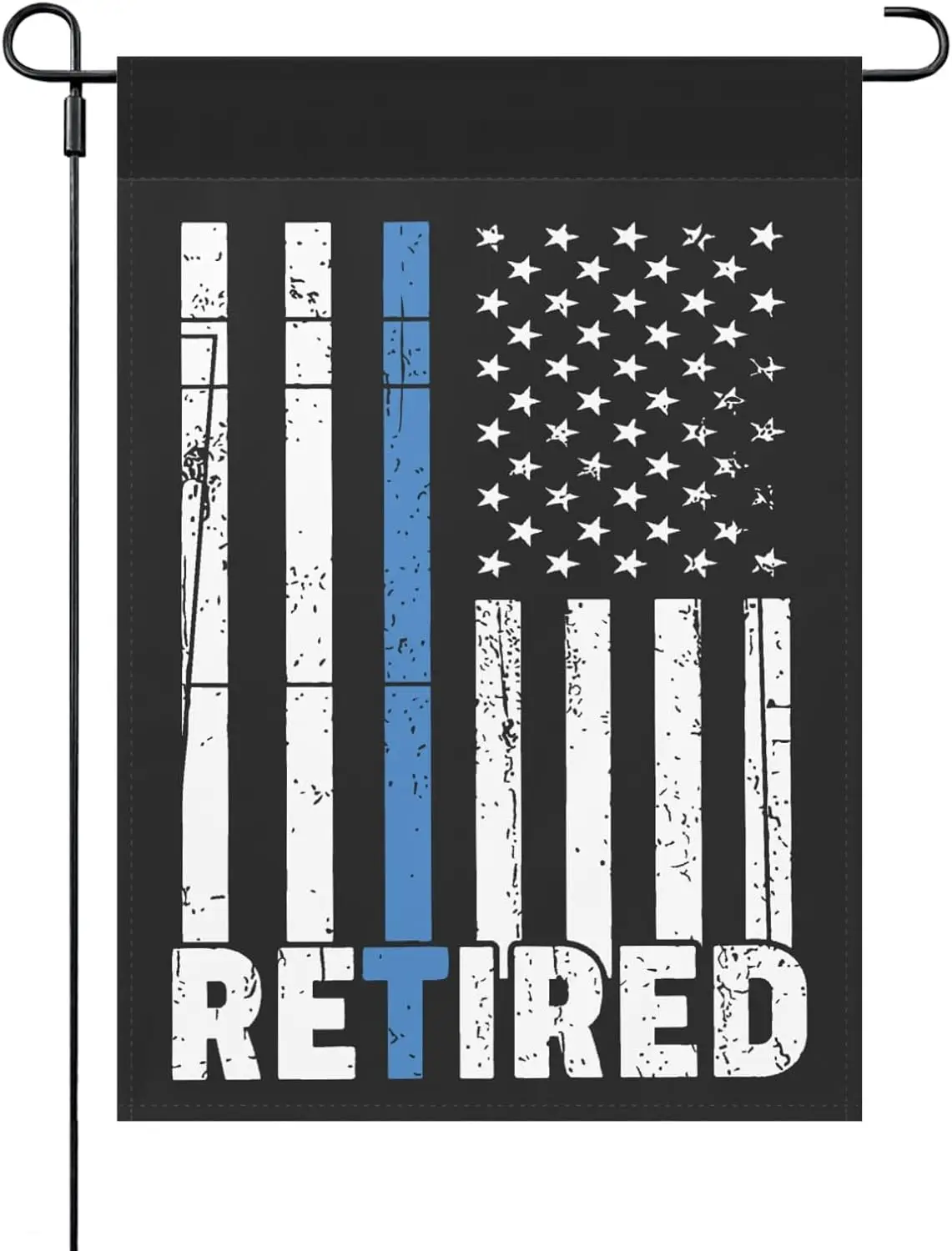 Retired Police Retirement Outdoor Flags One Size Double Sided Inspirational Garden Flag Double Sided For Backyard Funny Garden F