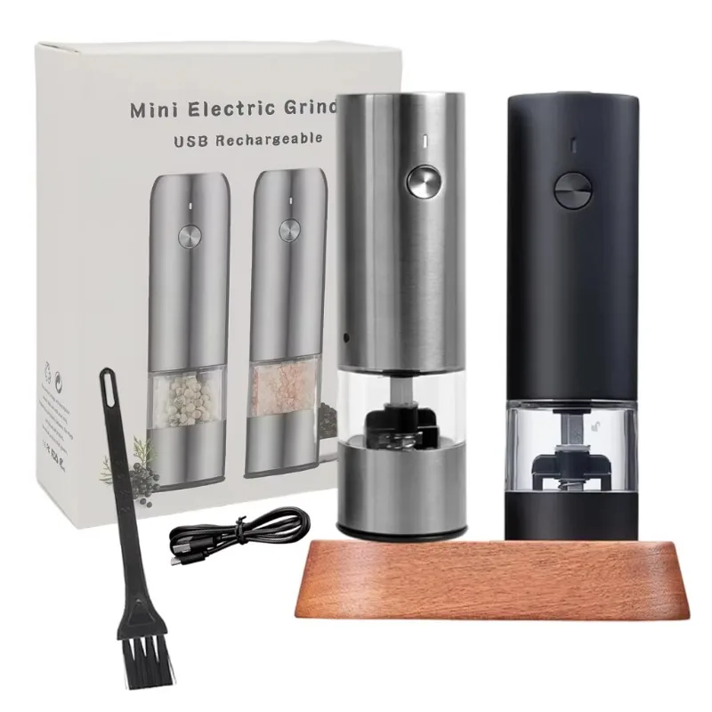 

USB Rechargeable Mini Stainless Steel Salt and Pepper Grinder