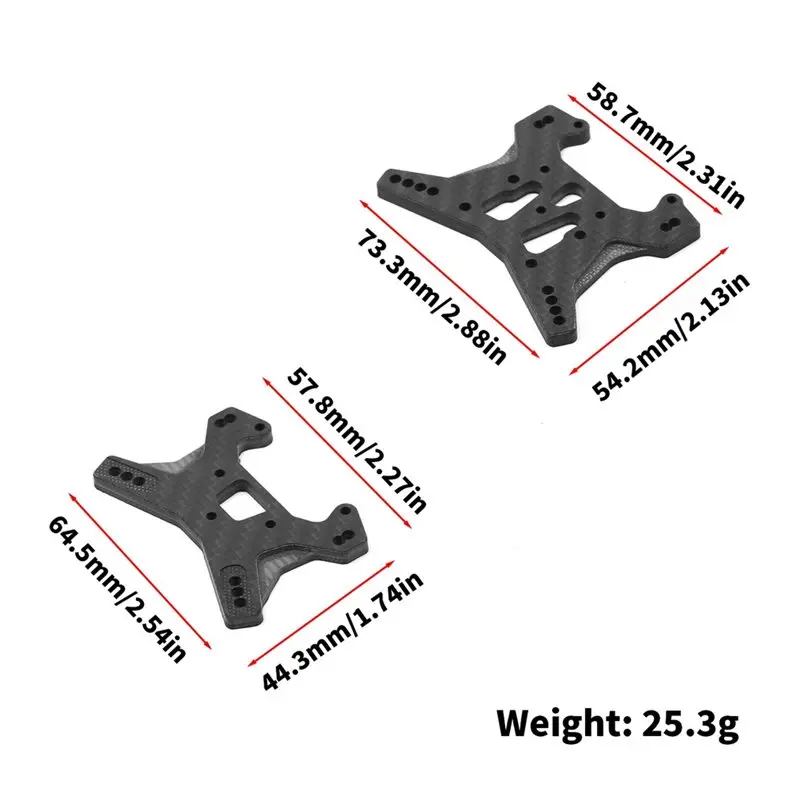 For LEILALUO SBK10 Carbon Fiber Shock Tower Plates- Front And Rear RC Car Upgrade Parts Accessories