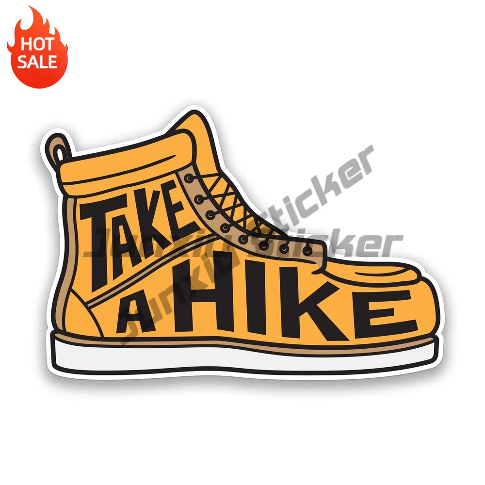 Take A Hike Boot Vinyl Car Sticker Removable Decal for Car Window and Laptop Outdoor Adventure Decor
