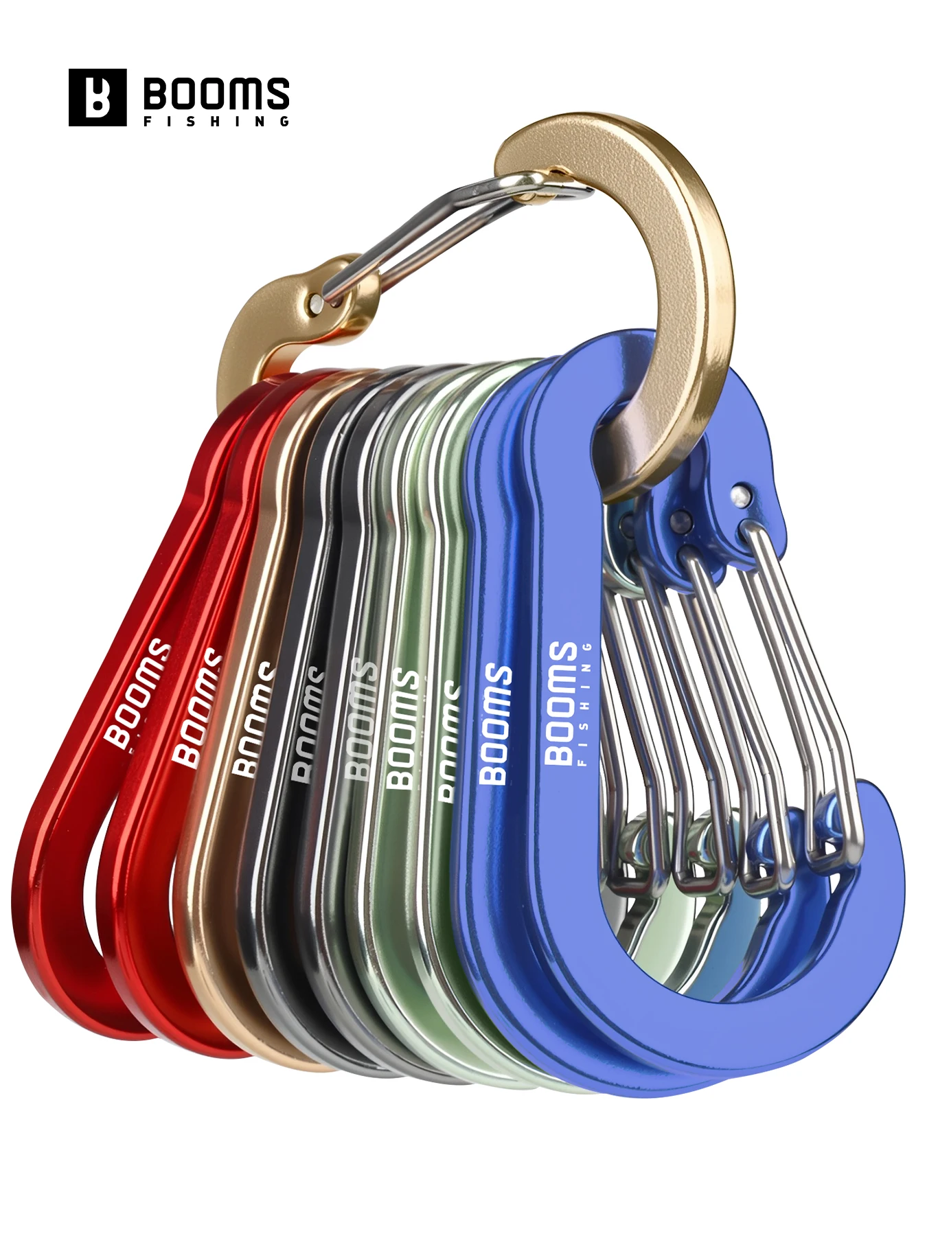 Ausleger Angeln 10 stücke 6 cm Outdoor Camping Multi Tool Bergsteigen Schnalle Stahl Kleine Karabiner Clips Angeln Klettern Zubehör – Detail 1