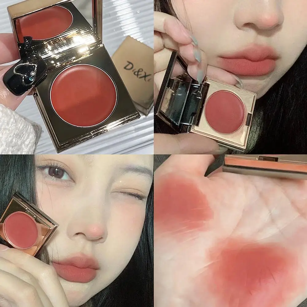 Waterproof Monochrome Powder Blusher Cream Powder Blusher Cosmetic Palette Tool Girl Makeup Women Korean Matte V3X9