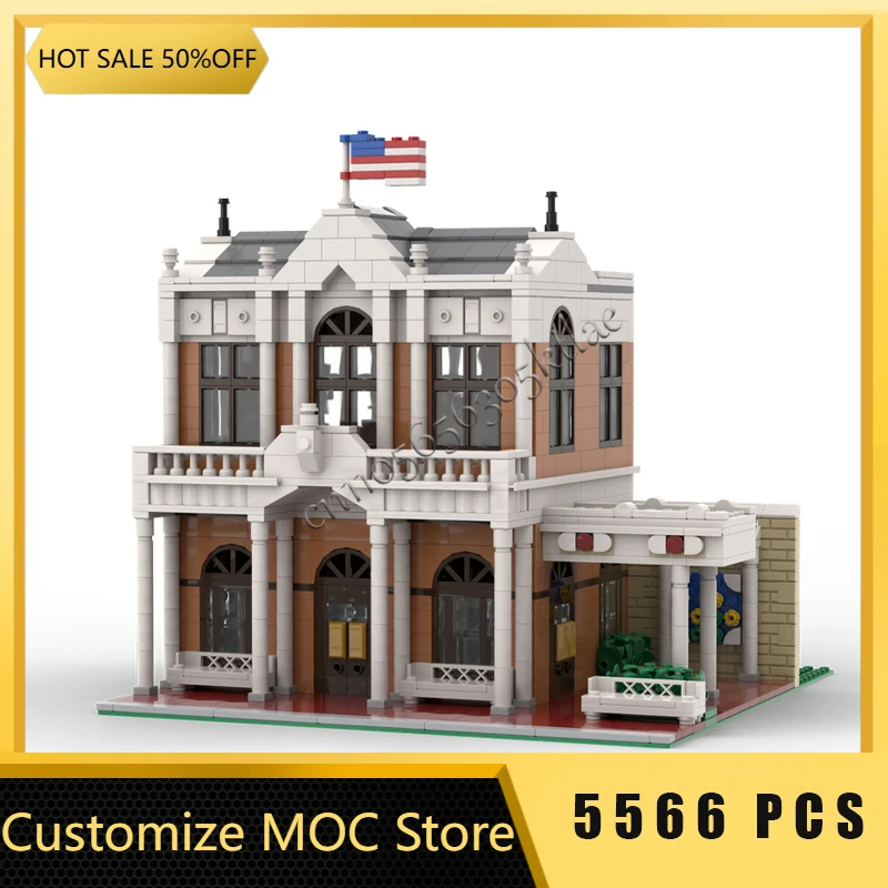 

5566 шт. MOC на заказ, средневековая архитектура, город, квадратный соitet, одоляр, строительные блоки, модель, детская сборка «сделай сам», рождественские подарки