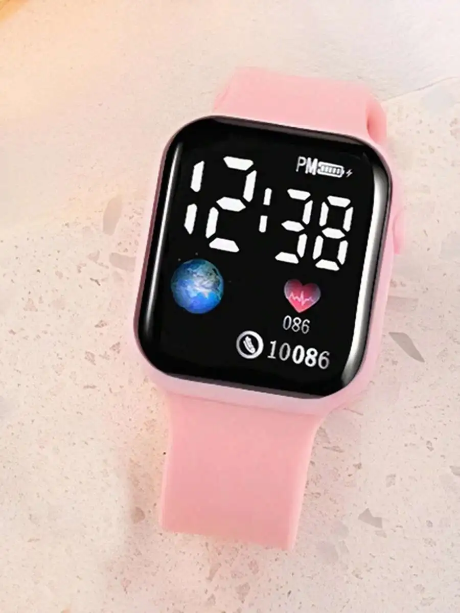 Smart LED Digital Display Watch For Women With Heart Rate Monitor And Step Counter view 3