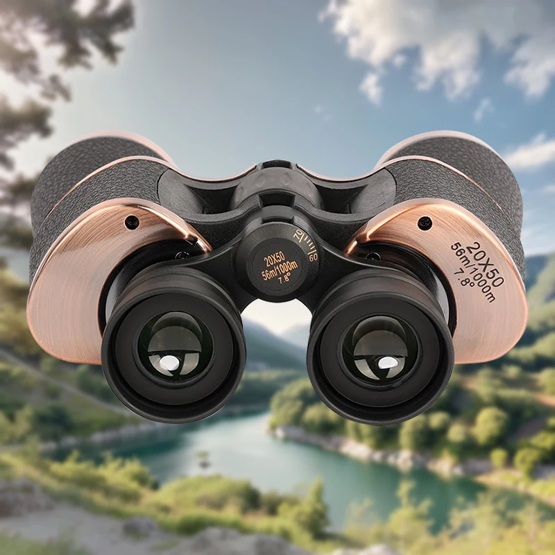 

Binoculars 20x50 Brass Telescope Bak4 Prism IPX4 Waterproof FMC Coating Portable For Show Watching Bird Watching Concert Hunting