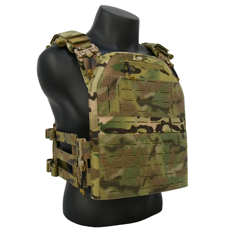 K19 clone camouflage tactical vest, quick release hunting vest board carrier, lightweight 1000D laser cut nylon protective vest