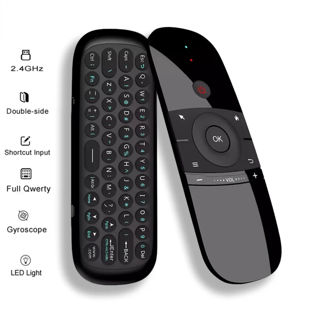 Air Mouse Wireless Keyboard  Control 2.4G IR Learning 6-Axis gyroscope Motion Sense for Smart TV Android TV Box PC