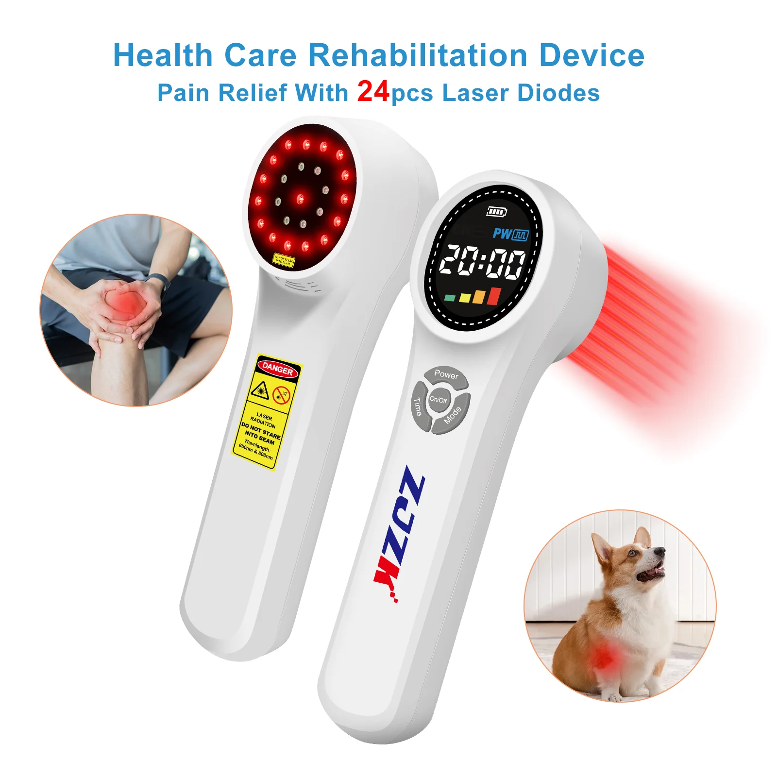 ZJZK 1760mW Laser Back Therapy In Physical 810nmx4diodes+980nmx4diodes Treatment For Arthritis Near Me Plantar Fasciitis