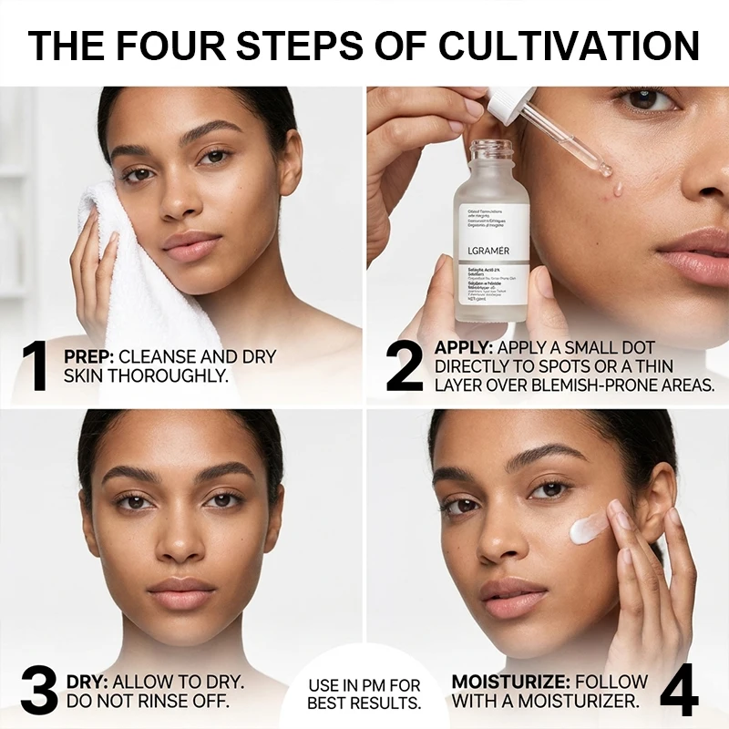 Salicylic Acid 2% Facial Essence, Acne-Fighting Serum for Blemish-Prone,Deep Moisturizing Skin,The Skin Facial Skin Essence New