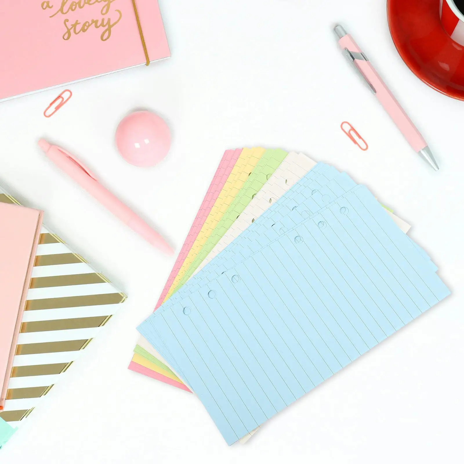 6 Gaten Losbladige Notebook Refill A6 5 Horizontale Raster Planner Inserts Notepad Vullingen Papier voor Notebook Dagboek Records