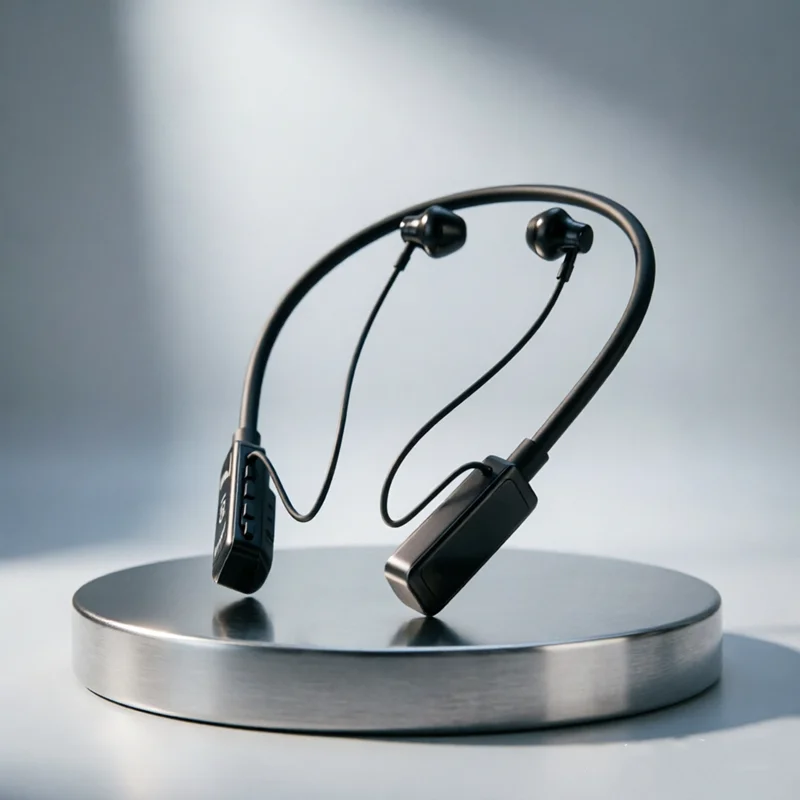 New Long Endurance LED Bluetooth Earphones HiFi Sound Earbuds Wireless Headphone Sports Gamer Neckband Neck-hanging Headsets