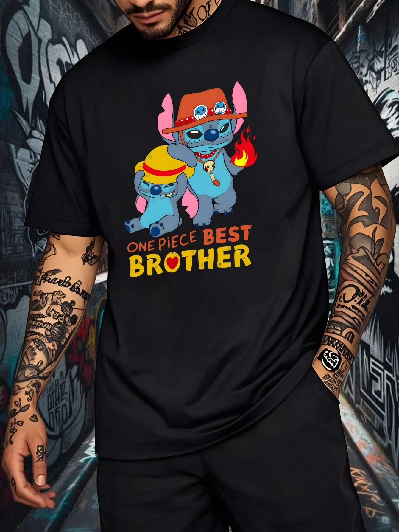 Camiseta de manga corta informal para uso diario con estampado del mejor patrón de hermano, trajes a juego para la familia, traje para padres e hijos, camisetas para hombre