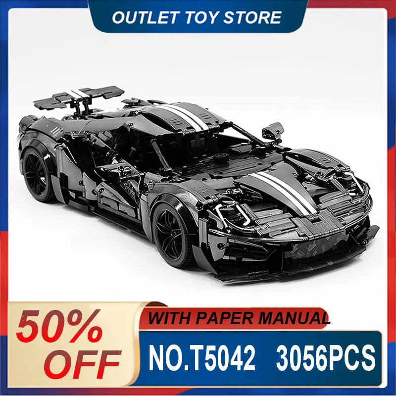 

TGL T5042 Black Plating Technical Super Sprots Car Model Building Blocks Bricks DIY Puzzle Toys Kids Birthday Christmas Gifts