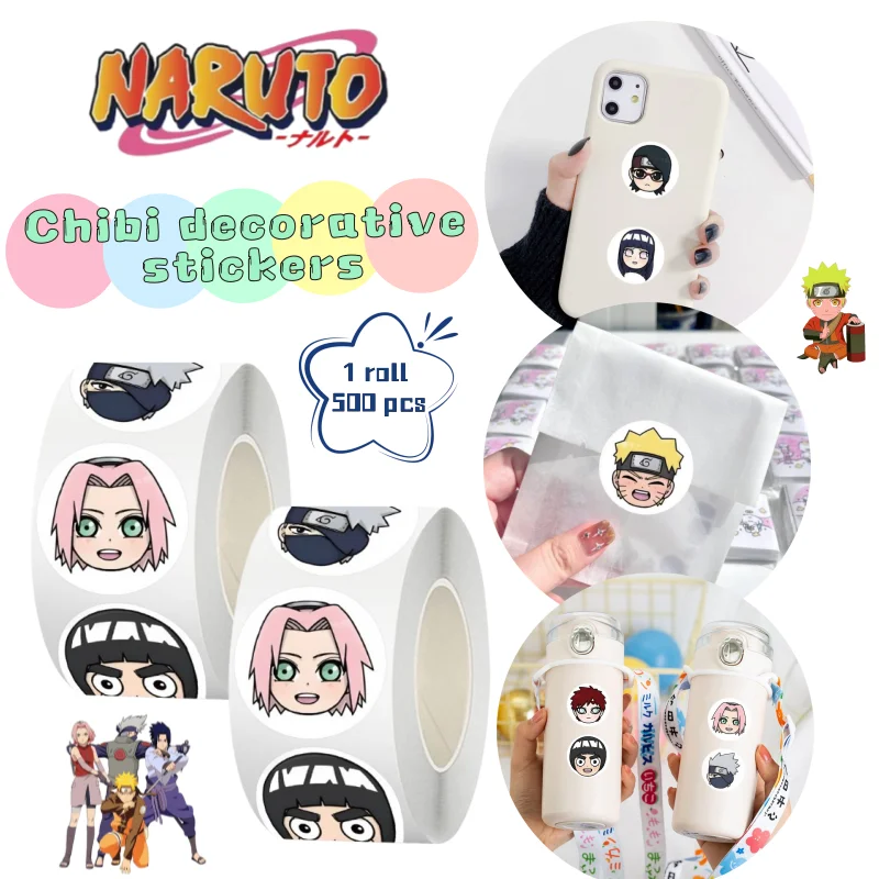 NARUTO Uzumaki Naruto Uchiha Sasuke Chibi Stickers Q-Version Cartoon Characters High-Value Creative Decorative Journal Stickers