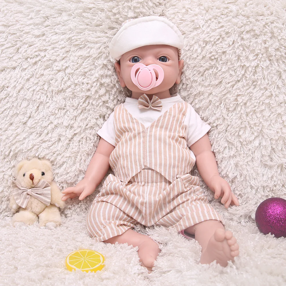 Silicone 21inch Oversized Reborn Doll Soft Silicone Doll 53cm Can Include Pacifier Doll Gift