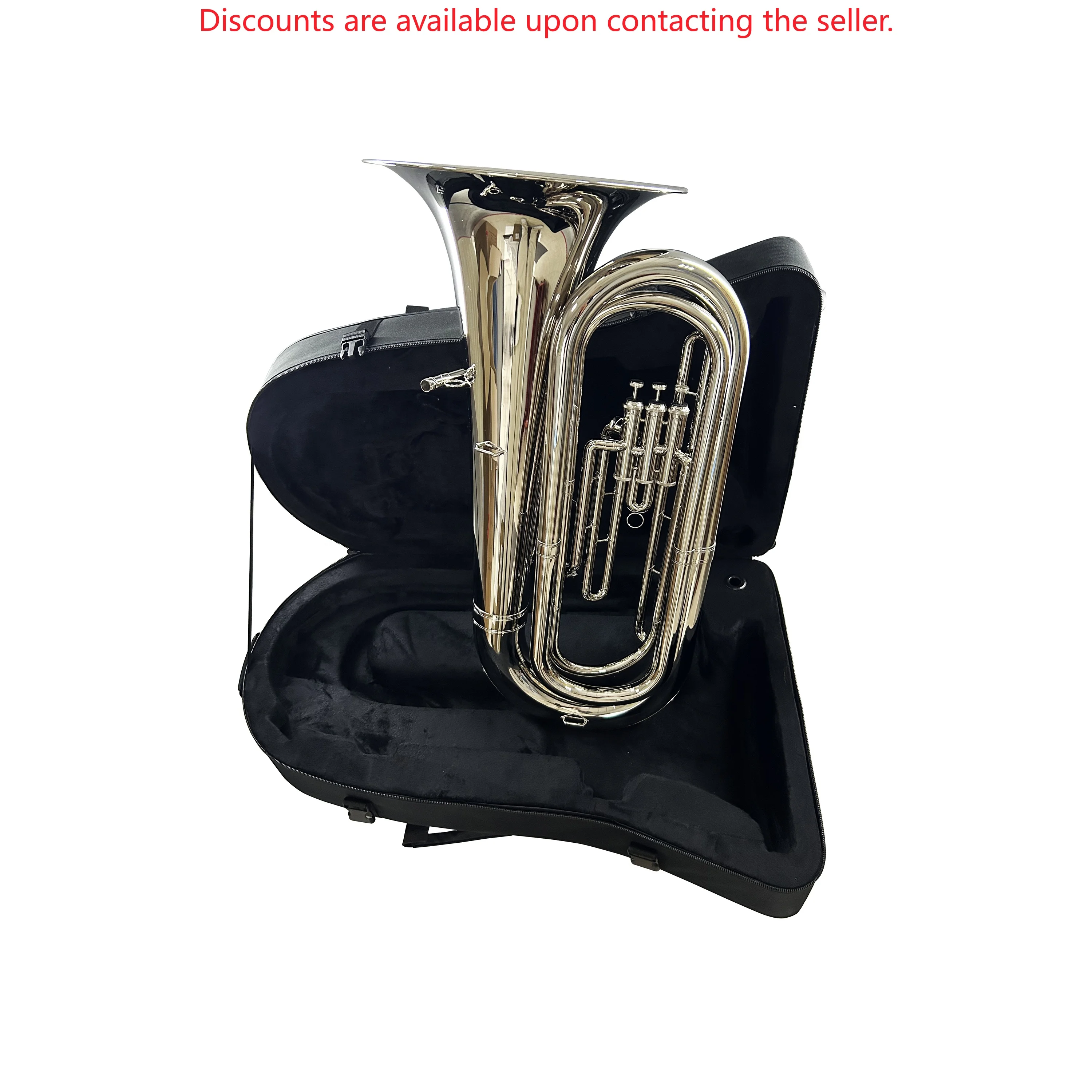 OEM High Quality Bb Nickel Tuba 3 Pistons JYTU0737N Trumpet