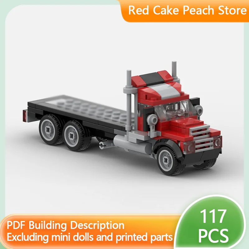 

Модель городской автомобиль MOC, строительные кирпичи, грузовой транспорт, бортовой грузовик, модульная технология, детские праздничные подарки, сборка игрушек, костюм