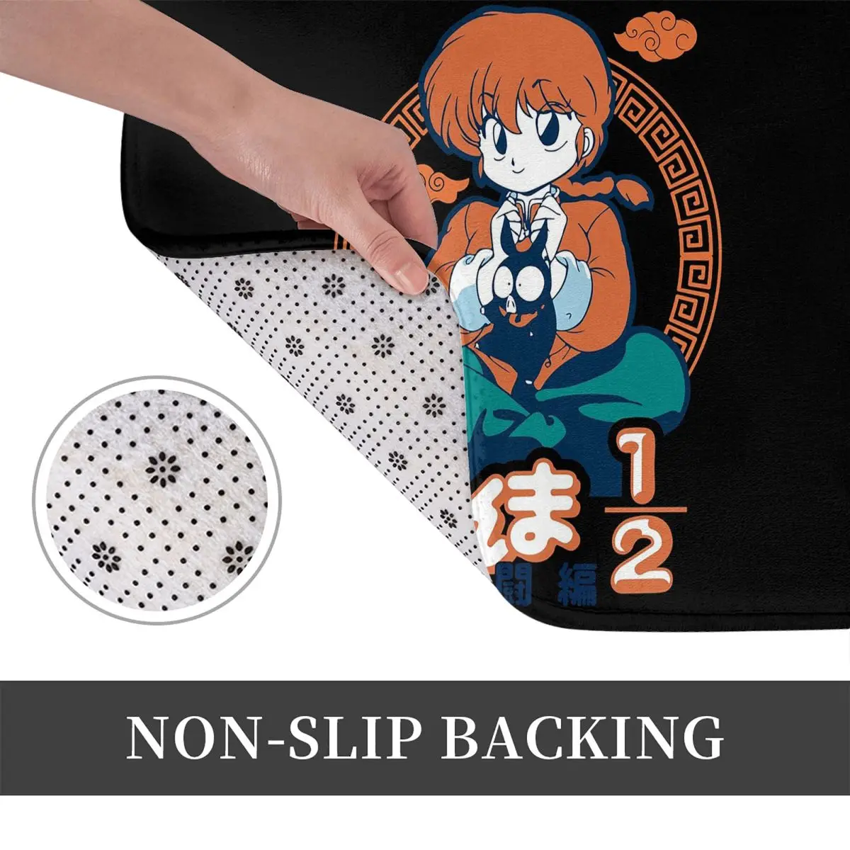 Ranma 1/2 Non-slip Doormat Floor Mat Dust-proo Carpet Rug for Kitchen Entrance Home Bathroom Living room Footpad Mats