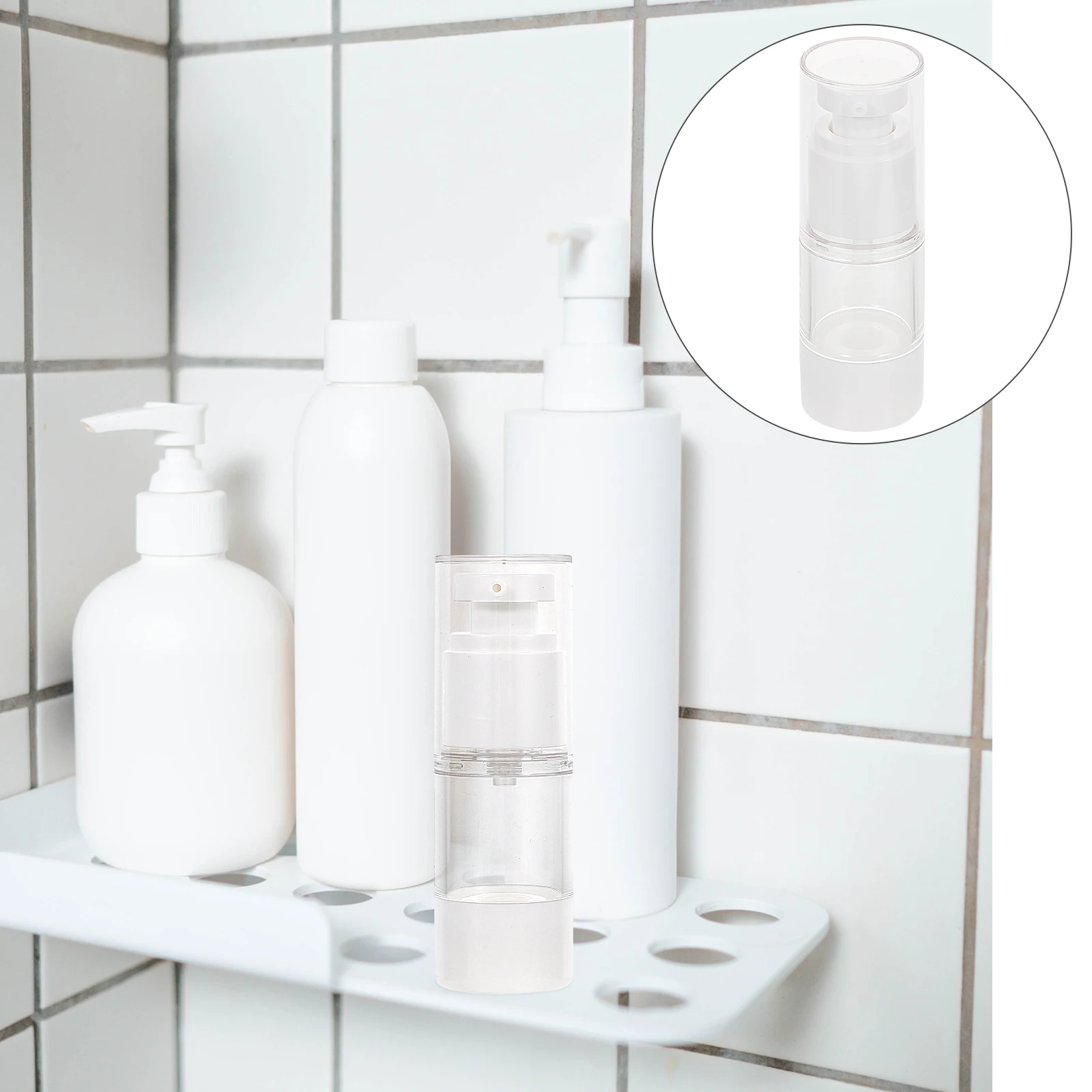 

10pcs Sub Travel Reusable Refillable Sub Bottle Clear Vacuum Lotion Bottles Shampoo Vacuum Bottles Body Lotion Storage