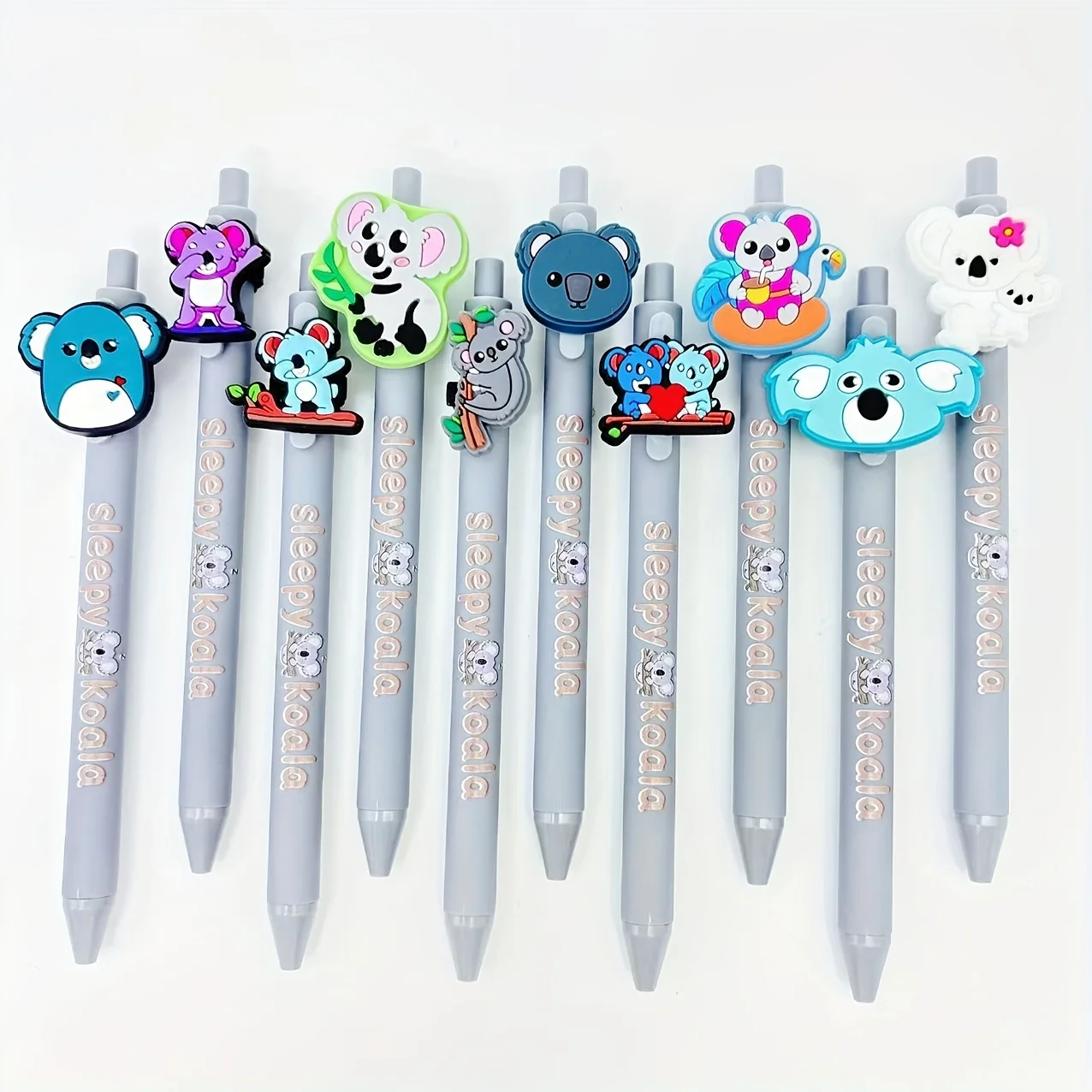 

5Pcs/10Pcs Koala Series Engraved Ballpoint Pens Black Ink Quick-Drying Pens Student Writing Gift Pens