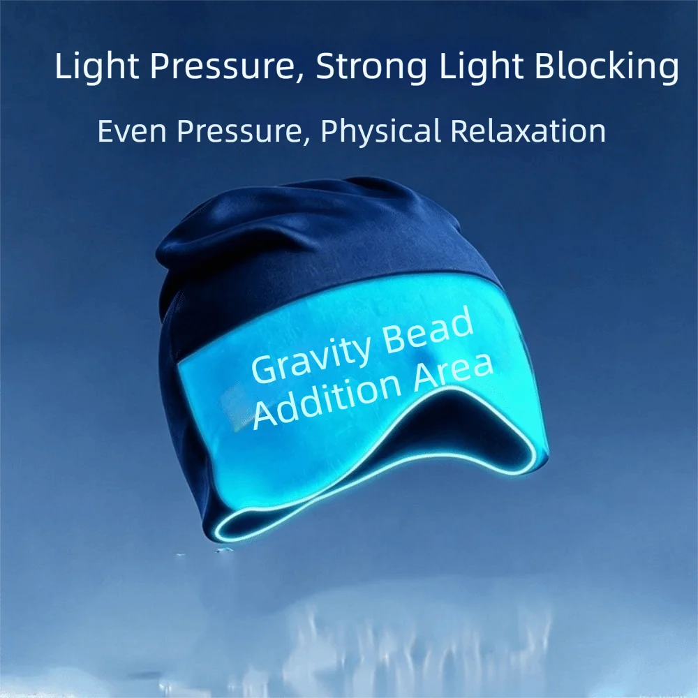 2IN1 Microgravity Deep Sleep Cap Light Blocking Breathable Sleep Eye Mask Air Conditioning Windproof Blackout Sleep Mask Indoor
