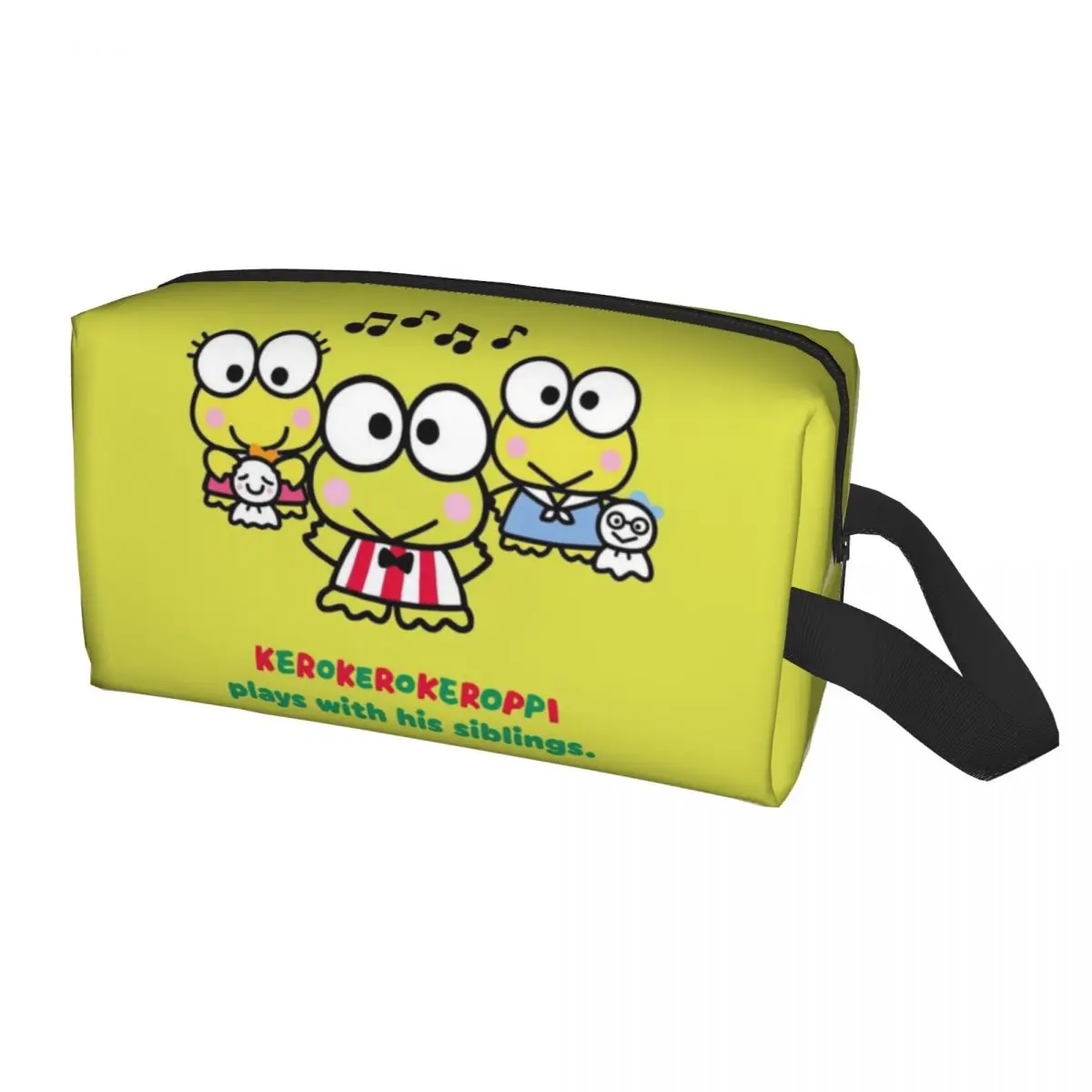 Custom Keroppi Manga Anime Makeup Bag for Women Travel Cosmetic Organizer Fashion Storage Toiletry Bags