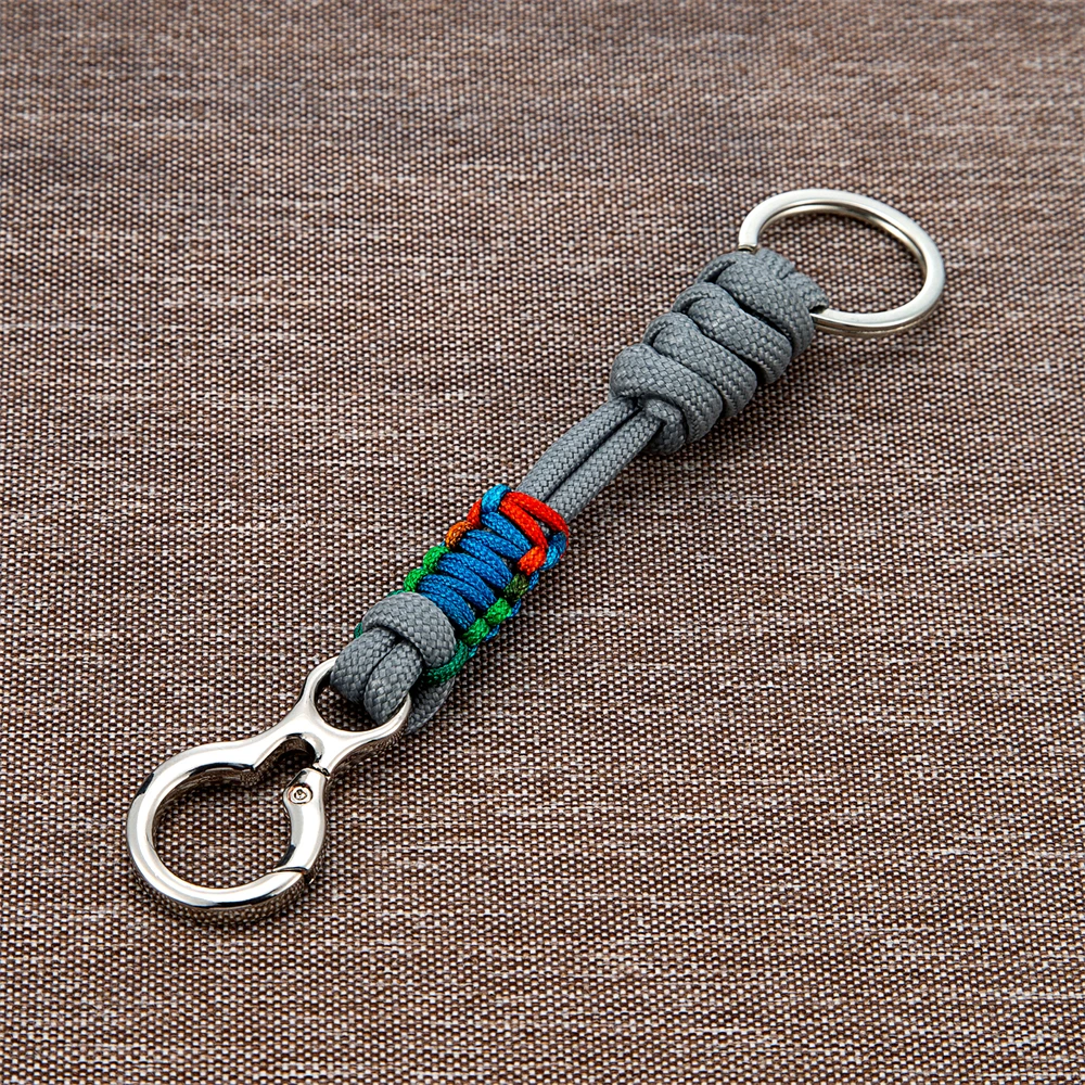 Handmade Paracord Keychain with Spring Snap Hook