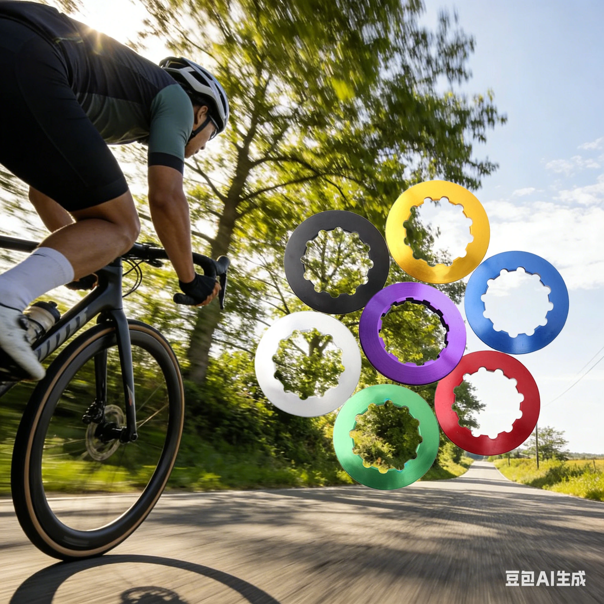 

1pc Bicycle Flywheel Lock Cover Aluminum Alloy Cassette Sprocket Locking Ring Road Bike Flywheel Cover Cycling Replacement Parts