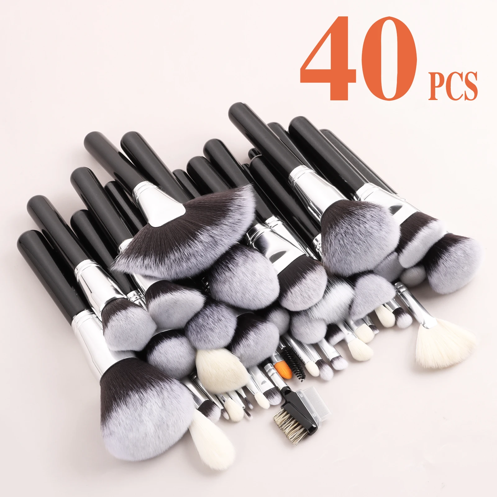 40Pcs Multi-type Makeup Brushes Kit, Face Eye Brushes Set For Beginners Artist Wedding & Travel Makeup