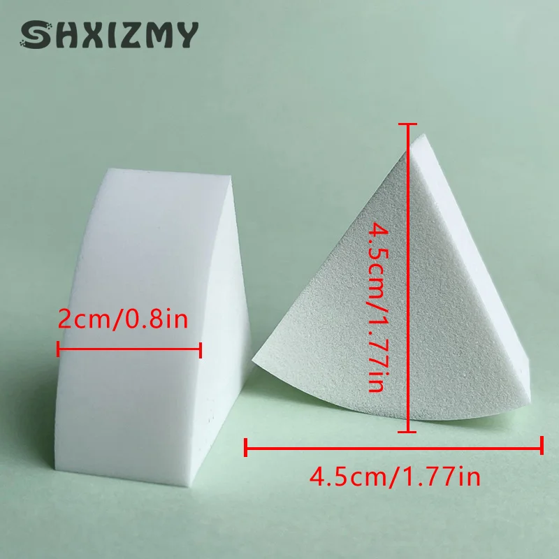 삼각형 모양 메이크업 스폰지 퍼프 소프트 드라이 및 습식 전문 디테일 메이크업 도구 컨실러 에어 쿠션 탄성 화장품 퍼프