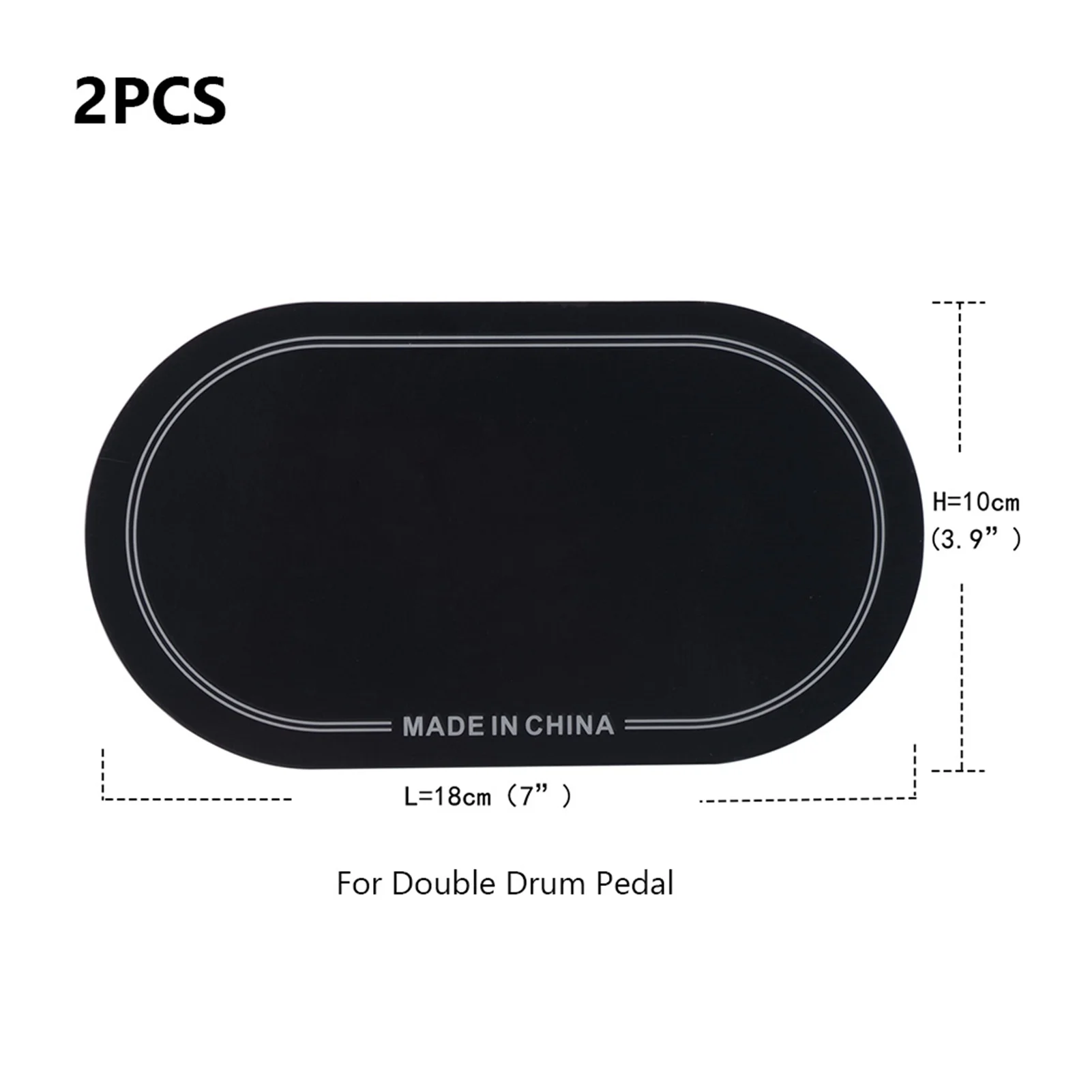 2 Pack Double Pedal Drumhead Patches Wear-resistant Stickers Self-Adhesive Drumhead Patch Protectors Drum Protective Pad view 6