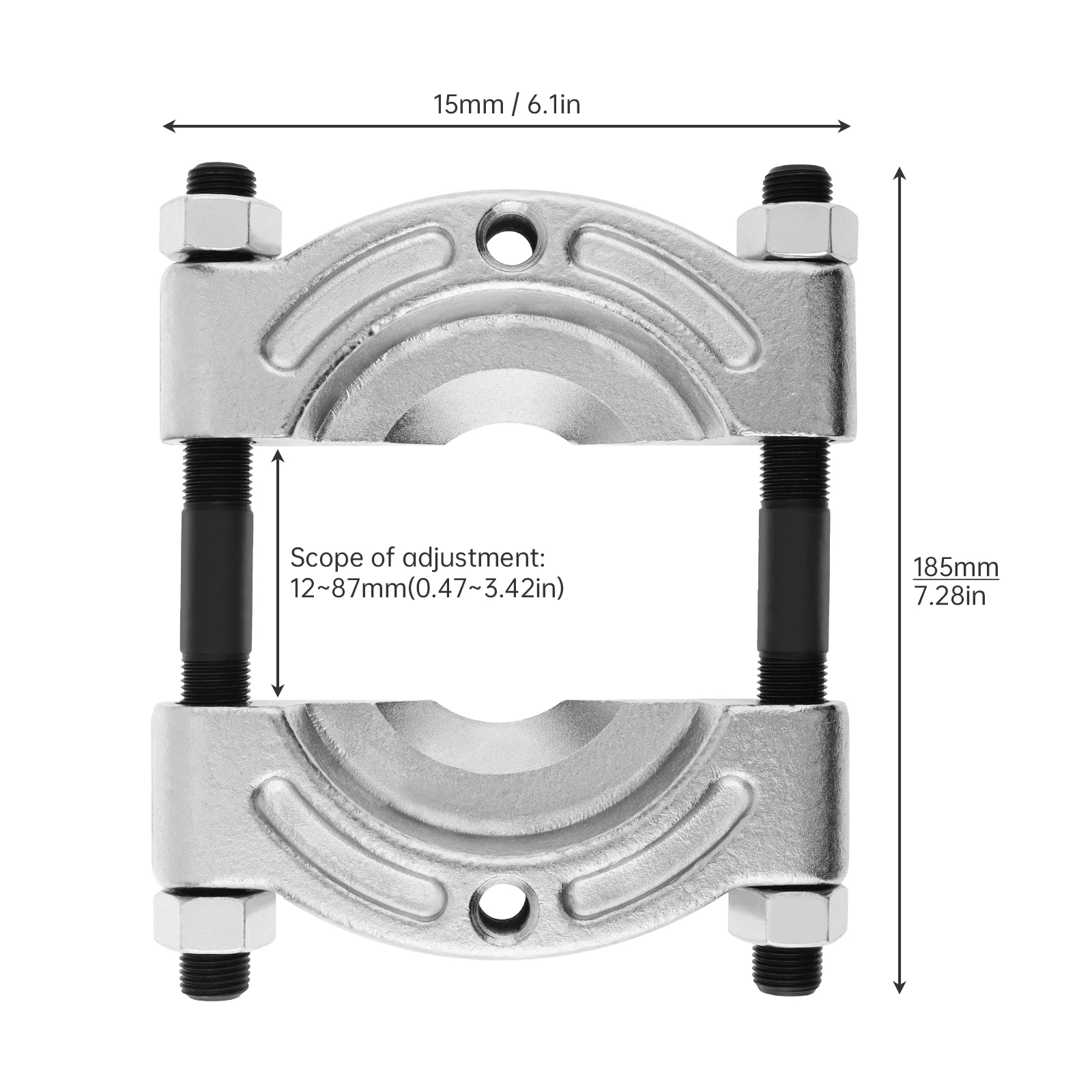 Heavy Duty Bearing Puller for Gear Pinion/Wheel Hub/Bearing Separator with 1/2in to4-5/8in Jaw,Chrome-plated Steel Splitter Tool