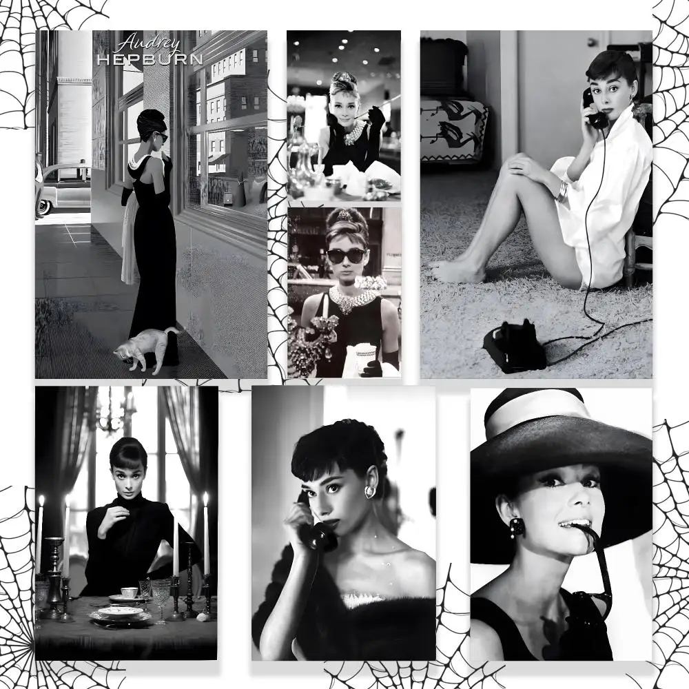 Actress A-Audrey Hepburn Poster Graphic Wall Art Poster HD Waterproof PP Paper Print for Bedroom Living Room Office Decor Gift