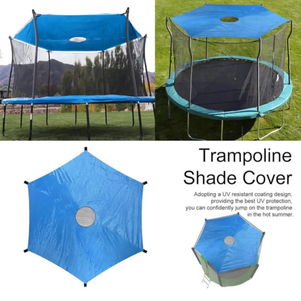 

6/8/10ft Trampoline Sunshade Roof UV Protection Rain Protection Trampoline Shade Cover Waterproof Anti-UV Trampoline Top Cover
