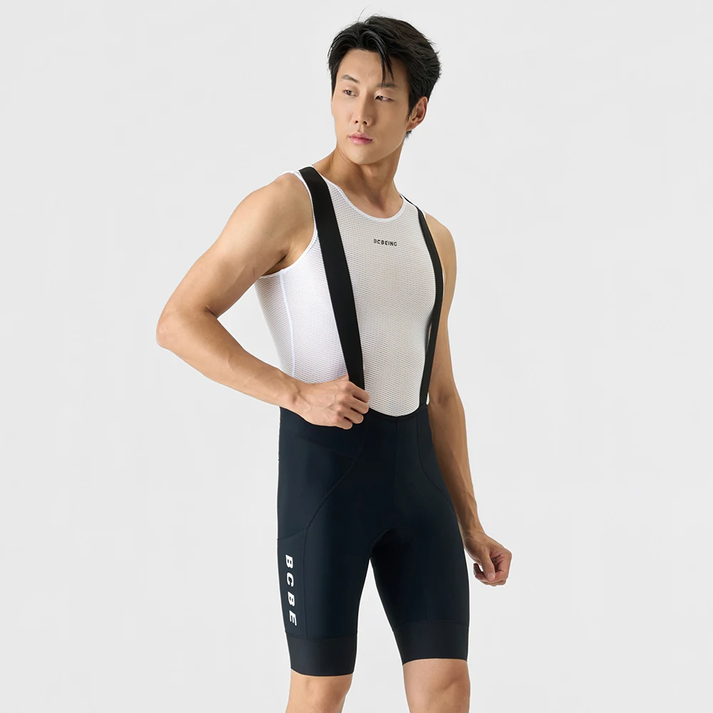 BCBE-ING Men RACE Cycling Bib Shorts Italy 7Hour Elastic Interface 120kg Density Pad Lightweight Quick Dry Breathable Bib Shorts