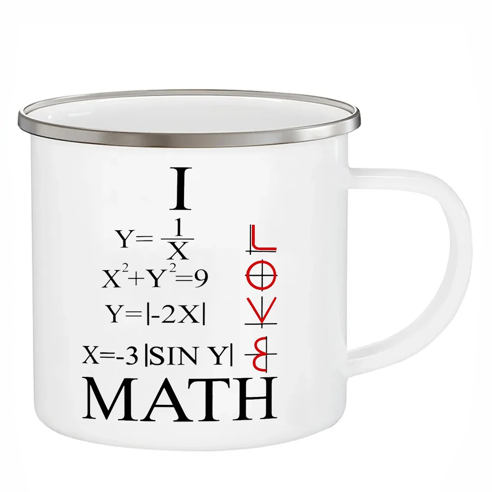 Math Teacher Mugs School Education Study Students Cups Teachers Gifts Enamel Coffee Mugs Outdoors Travel Campfire Camping Mugen