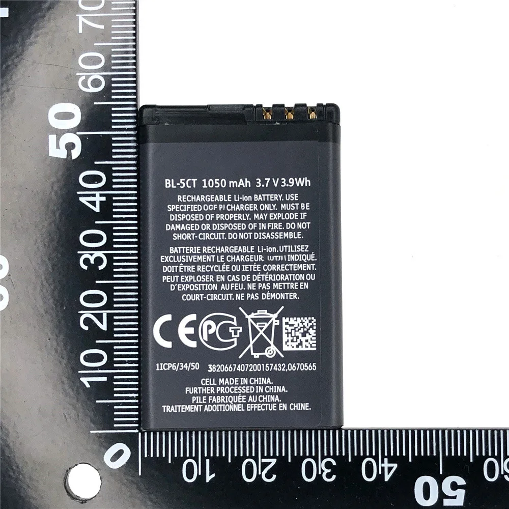 Rechargeable Battery 1050mAh 3.7V BL-5CT BL 5CT BL5CT Battery for Nokia 5220XM/6303C/6730C/C3-01 C5-00/C5-02 C6-01 3720 batteria
